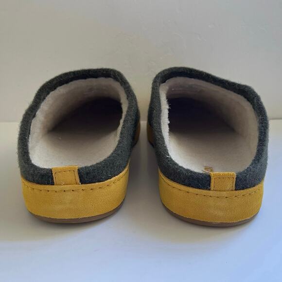 Olukai Hamani Hulu Wool Mules Men's 10 in Olive/Mustard Sheepskin Shearling NEW - Picture 12 of 13
